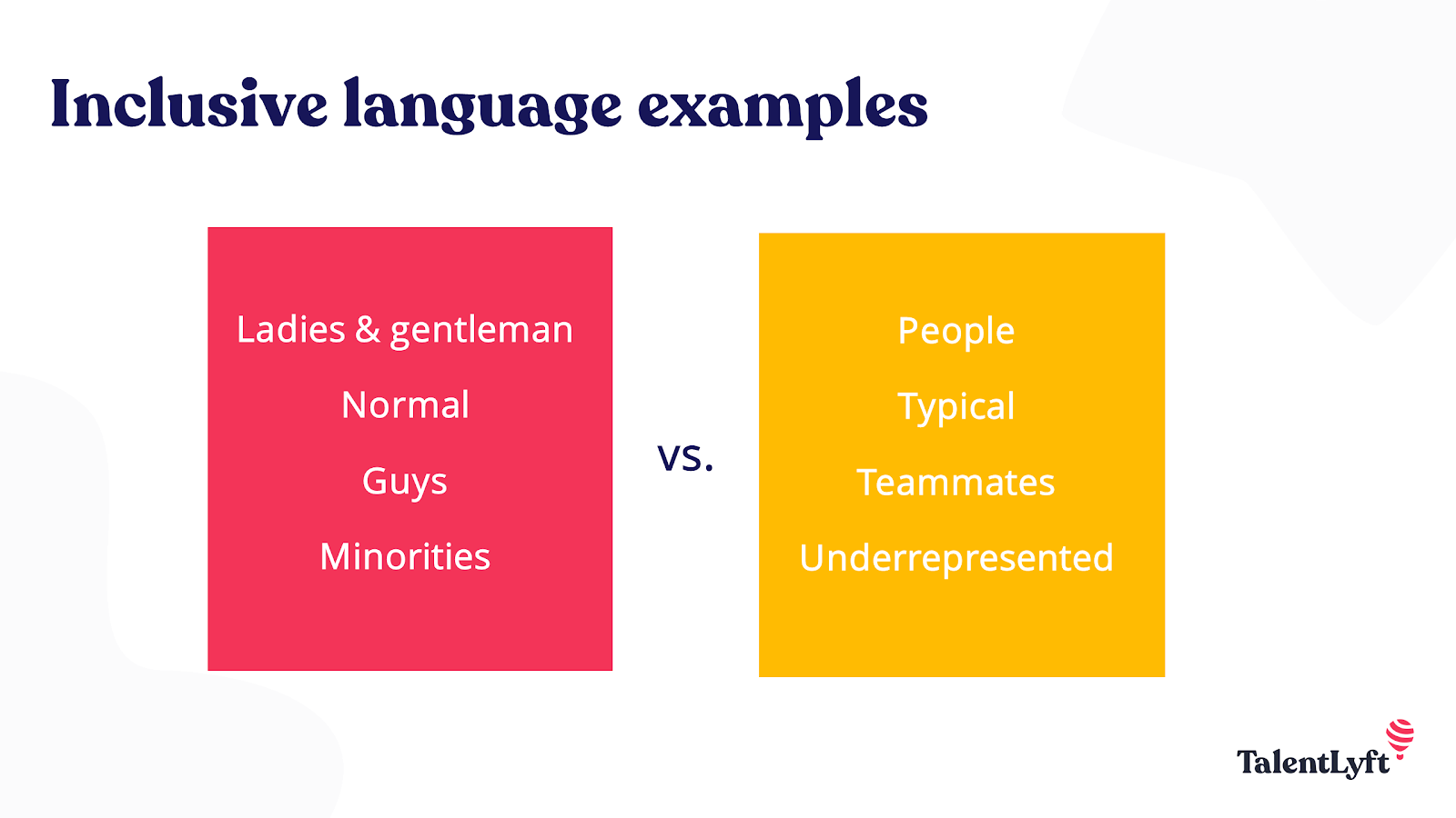 Inclusive language workplace diversity