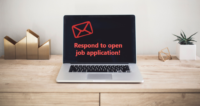 email respond to open job applications when no vacancies