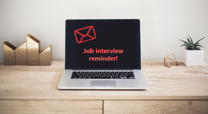 job interview reminder email template