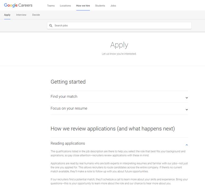 Recruitment-content-example-application-Google